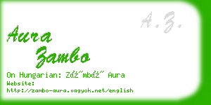 aura zambo business card